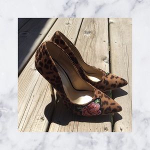 Leopard Floral Heel